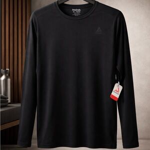 Reebok Men's Jet Black Long Sleeve Shirt